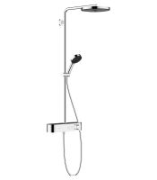 Hansgrohe Pulsify S Showerpipe 260 EcoSmart 1jet mit Brausethermostat ShowerTablet Select 400, chrom 24221000