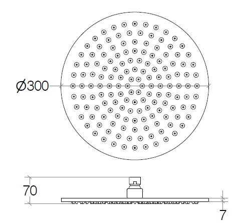 lineabeta SUPIONI Kopfbrause Ø300m mit Kugelgelenk 1/2", edelstahl poliert