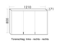 Burgbad rl20 Spiegelschrank 121x80cm mit Klarglas Lichtrahmen, Türanschlag links SPVM120LF6947 Burgbad rl20 Spiegelschrank 121x80cm mit Klarglas Lichtrahmen, Türanschlag links SPVM120LF6947