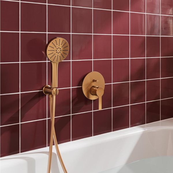 Grohe Lineare Wannenarmatur warm sunset gebürstet 24064DL1