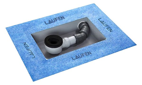 Laufen Montage Box 46x32x10cm DN50, Ø 9cm, Ausführung links, mit Siphon H2900430000001