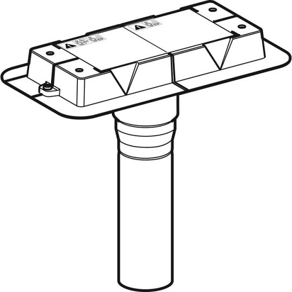 Geberit Rohbauset für Duschrinnen der Reihe CleanLine, stockwerksdurchdringende Installation