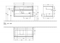 Vorschau: Villeroy&Boch Collaro Waschtischunterschrank 100cm für Aufsatzwaschtisch 43345G links