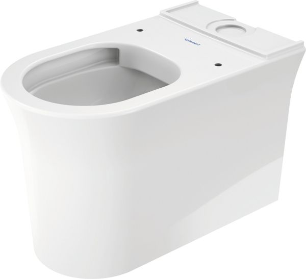 Duravit White Tulip Stand-WC für Kombination, Tiefspüler, spülrandlos, HygieneGlaze, weiß