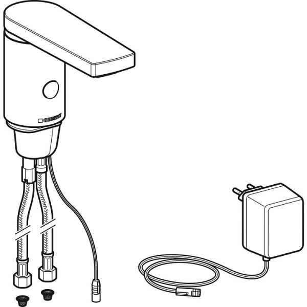 Geberit Waschtischarmatur Typ 186, Netzbetrieb, chrom