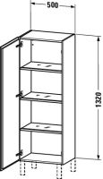 Vorschau: Duravit L-Cube Halbhochschrank 50x132x36,3cm mit 1 Tür, Türanschlag rechts