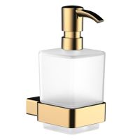 emco loft Seifenspender Wandmodell, Kristallglas satiniert, gold poliert 052100701 