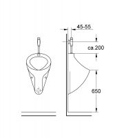 Vorschau: Grohe Rondo Urinal-Druckspüler mit integrierter Vorabsperrung, chrom