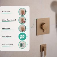 Vorschau: hansgrohe Ecostat Comfort E Thermostat Unterputz für 1 Funktion, brushed bronze