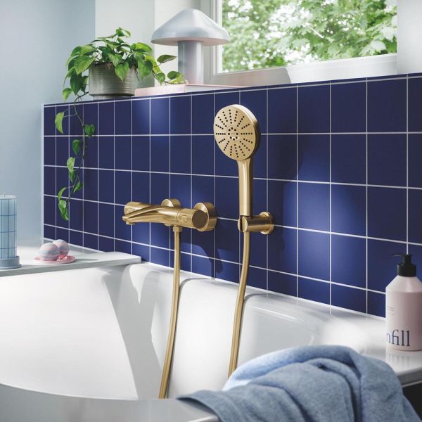 Grohe Precision Feel Wannenthermostat, ProGrip, cool sunrise gebürstet 34788GN0