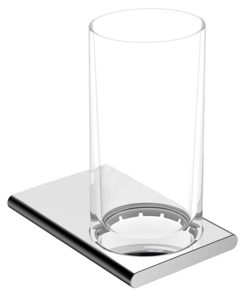 Keuco Edition 400 Glashalter komplett mit Echtkristall-Glas, Wandmontage chrom 11550019000