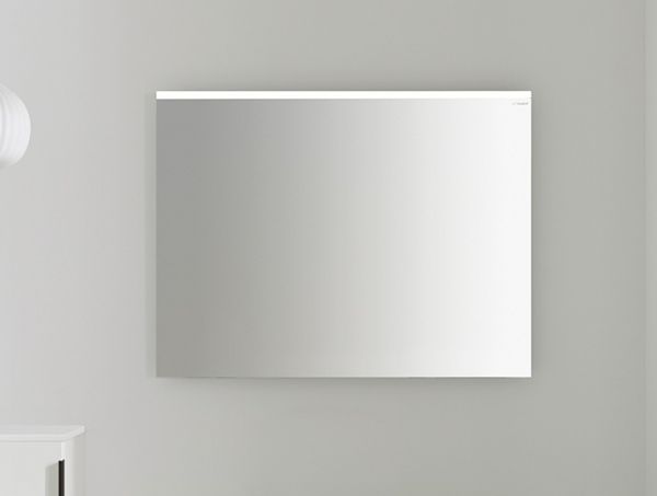Burgbad Eqio Leuchtspiegel mit horizontaler LED-Aufsatzleuchte, 80x63,5cm SIDL080