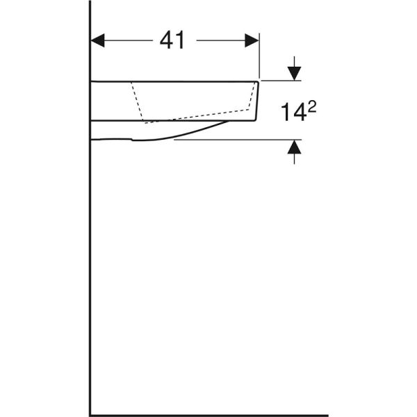 Geberit ONE Aufsatzwaschtisch rechteckig 50x48cm