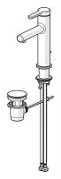 Vorschau: Hansa Hansadesigno Style Waschtisch-Einhand-Einlochbatterie mit Zugstangen-Ablaufgarnitur, chrom