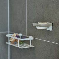Vorschau: Smedbo House Seifenhalter, weiß/satiniert