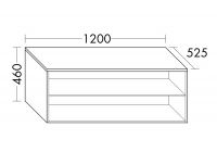 Vorschau: Burgbad Cube Regal, wandhängend, 120x52,5cm