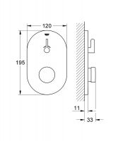 Vorschau: Grohe Eurosmart CT Selbstschluss-Brausebat. m. Mischung und einstellbarem Temperaturbegrenzer, chrom