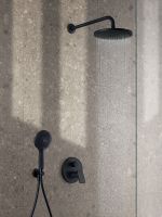 Vorschau: Duravit Wandanschlussbogen mit Brausehalter, schwarz matt