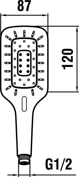 Laufen MyCity 120 Handbrause 3 Strahlarten, chrom H3619830043711_2