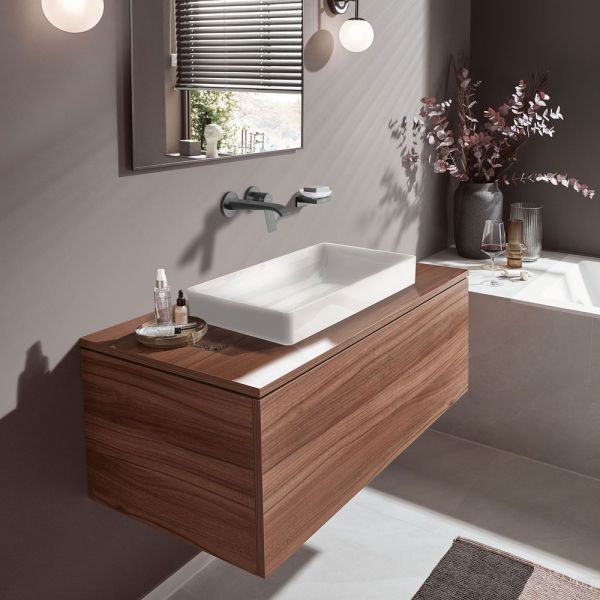 hansgrohe Vivenis Waschtischarmatur 19,2 cm Unterputz Wandmontage, brushed black chrome