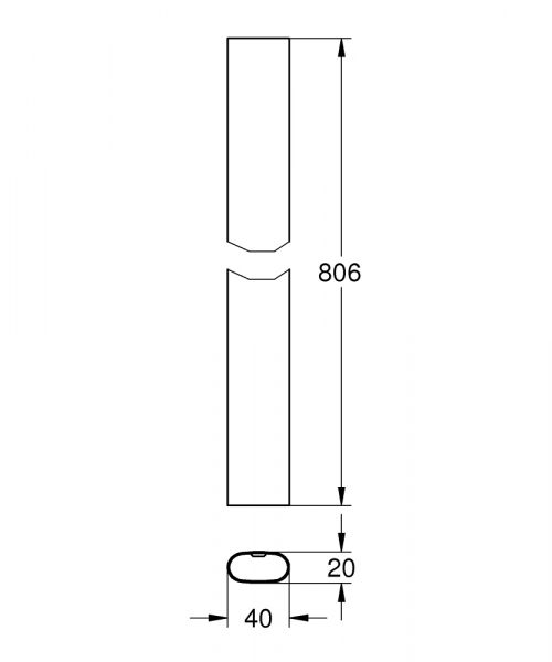 Grohe Rainshower SmartControl Ersatzrohr für Duschsysteme, chrom