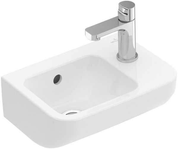 Villeroy&Boch Architectura Handwaschbecken mit 1 Hahnloch rechts, 36x26cm, mit überlauf weiß 43733601