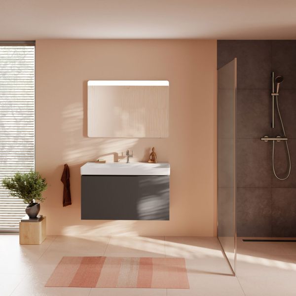 hansgrohe Xilesa E Waschtischunterschrank 98cm, 1 Schubkasten mit Grifffuge