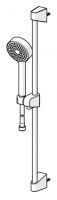 Vorschau: Hansa Hansabasicjet Wandstangen-Brauseset 650mm, Ø 95mm, 1-strahlig, chrom