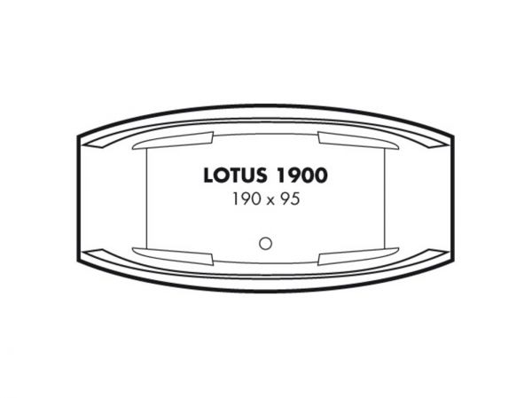 Polypex LOTUS 1900 Oval-Badewanne 190x95cm