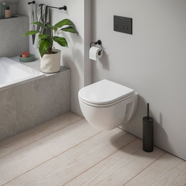 Duravit D-Code Wand-WC Compact rimless Set mit SoftClose WC-Sitz 48x37cm, weiß 45150900A1