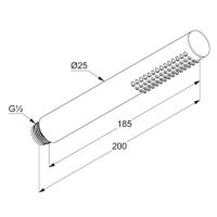 Vorschau: Kludi Nova Fonte Stab-Handbrause, 1 Strahlart, chrom