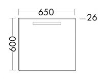 Vorschau: Burgbad Eqio/Sys30 Leuchtspiegel mit horizontaler LED-Beleuchtung, 65x60cm