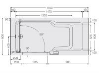 Vorschau: Artweger Twinline 2 Duschbadewanne mit Wannentür 170x80cm, weiß