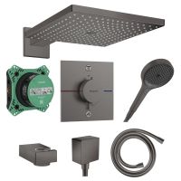 hansgrohe ShowerSelect Comfort E Duschsystem Unterputz, brushed black chrome