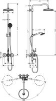 Vorschau: Axor Montreux Showerpipe mit Thermostat und Kopfbrause 240 1jet Classic