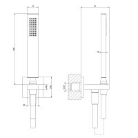 Vorschau: Gessi RETTANGOLO Brause-Set chrom