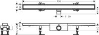 Vorschau: Hansgrohe RainDrain Compact Duschrinne 90cm, befliesbar, Standardinstallation, edelstahl gebürstet