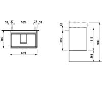 Vorschau: Laufen Juna Waschtischunterbau 62cm für Val Waschtisch H810284
