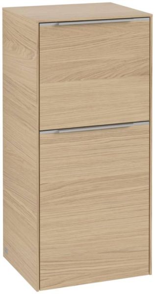 Villeroy&Boch Subway 3.0 Seitenschrank mit 1 Tür und 1 Auszug nordic oak aluminium glänzend C59400VJ