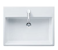 Vorschau: Duravit Vero Air Waschtisch 60x47cm, mit 1 Hahnloch, mit Überlauf, WonderGliss, geschliffen, weiß 23506000271