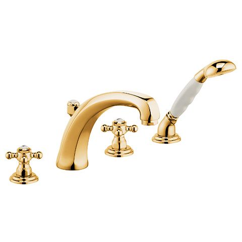 Kludi 1926 Wannenrandarmatur, Zweigriffmischer, vergoldet 23kt 515244520 |BÄDERMAXX ✓gratis Versand ✓schnelle Lieferung ✓BEST-Preis