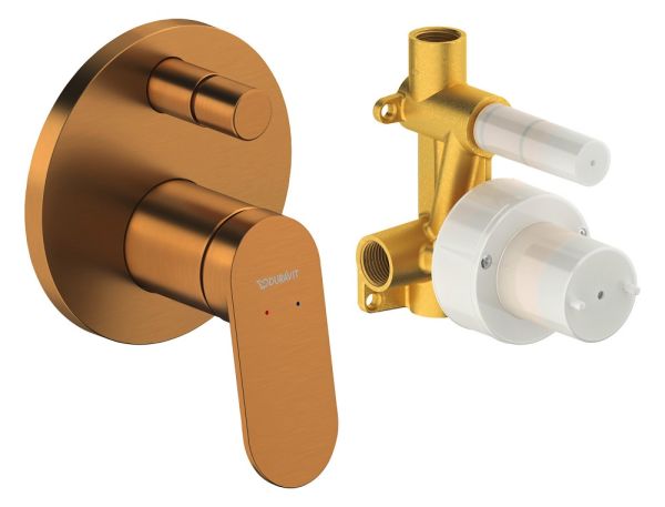 Duravit Wave Einhebelmischer Unterputz Set rund, bronze gebürstet WA4210008004