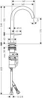 Vorschau: Axor One Waschtischarmatur Select 170 mit Push-Open Ablaufgarnitur