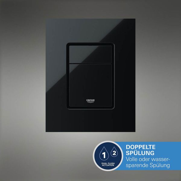 Grohe Solido WC 5-in-1-Set mit Betätigung in schwarz, weiß