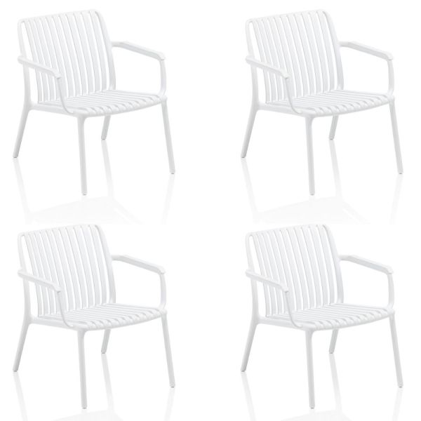KETTLER LAGO Lounge Sessel mit Armlehne, weiß 0302908-5000