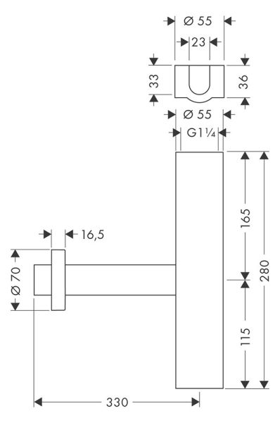 Hansgrohe Flowstar Designsiphon 1 1/4"