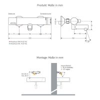 Vorschau: WimTec ECOSAN W4 - HyPlus 6 V Batteriebetrieb Wandmontage-Waschtischarmatur, chrom