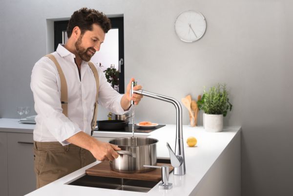 Hansgrohe Metris Select M71 Einhebel-Küchemischer 320 mit Ausziehbrause und sBox