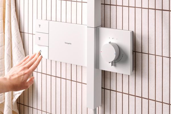 hansgrohe Raindance Alive Q Duschsystem 210/340 2 Strahlarten, ShowerSelect Comfort, weiß matt
