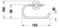 Vorschau: Duravit D-Code Papierrollenhalter wandhängend, chrom 0099261000